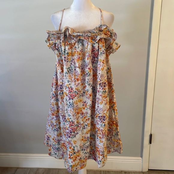 H&M Dresses & Skirts - [H&M] Colorful Floral Linen Dress - Size Small NWT